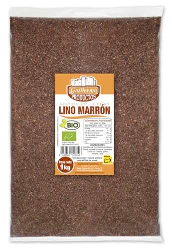 Guillermo | Lino marrón BIO - Bolsa 1 kg. | 100% ecológico | Aporta gran cantidad de minerales | Rico en fibra no soluble y soluble | Contiene omega-3