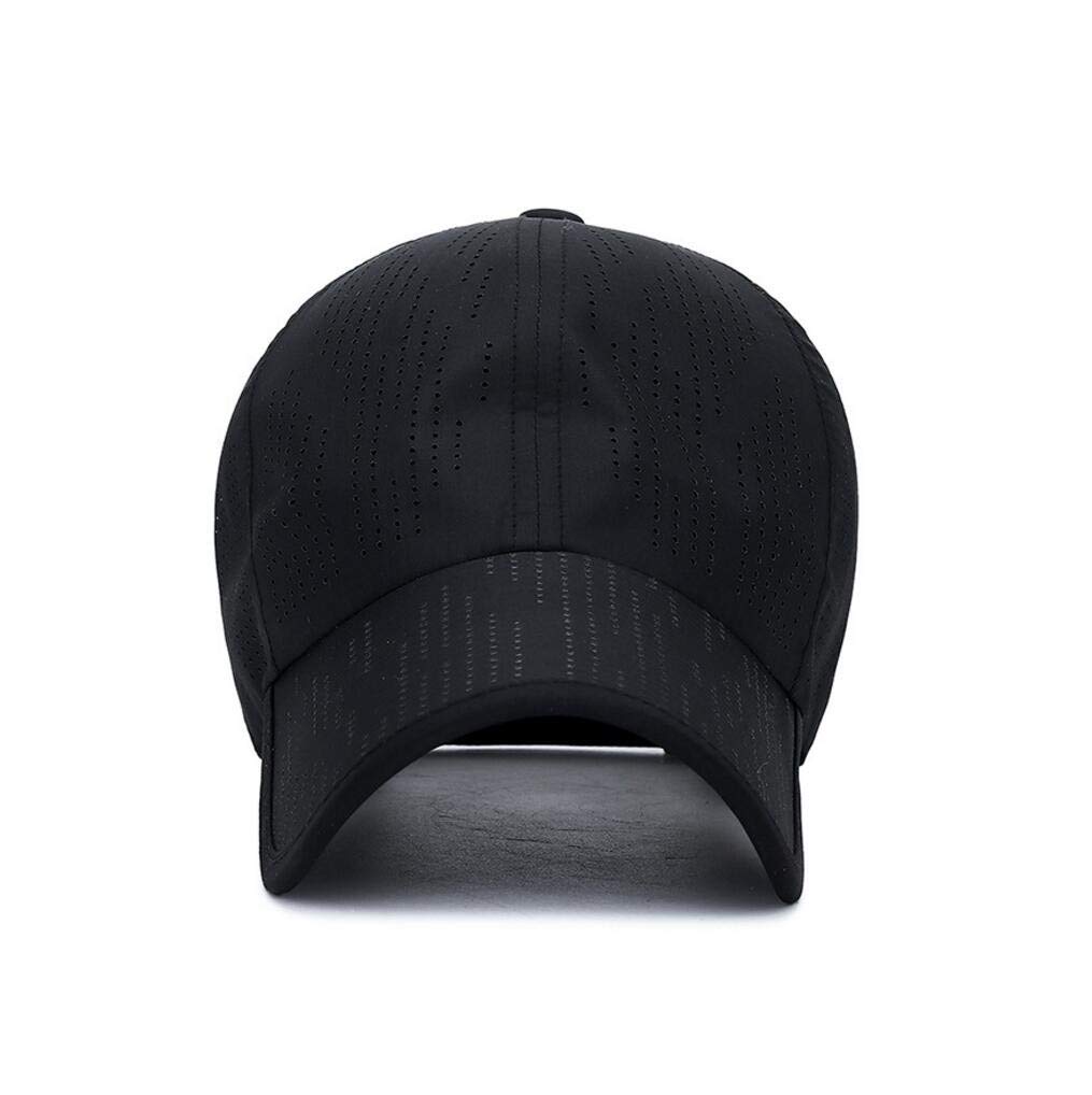 XibeiTrade Plain Breathable Quick Drying Baseball Cap Mesh Sun Hat for Baseball Golf Fishing Outdoor Hats (Black)
