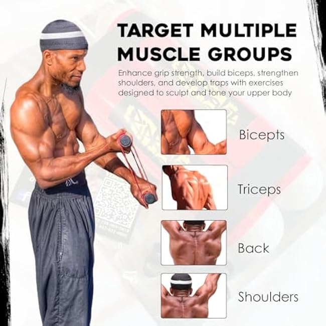 RipStick, Workout Equipment for Joint Rehab, Shoulder and Resistance Training, Muscle Building and Core Workout Equipment with 6 Adjustable Resistance Bands