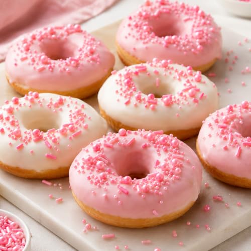 Image of Sprinkles for Cake Decorating Edible Pearls 10.8oz Pink Pearl Sprinkles