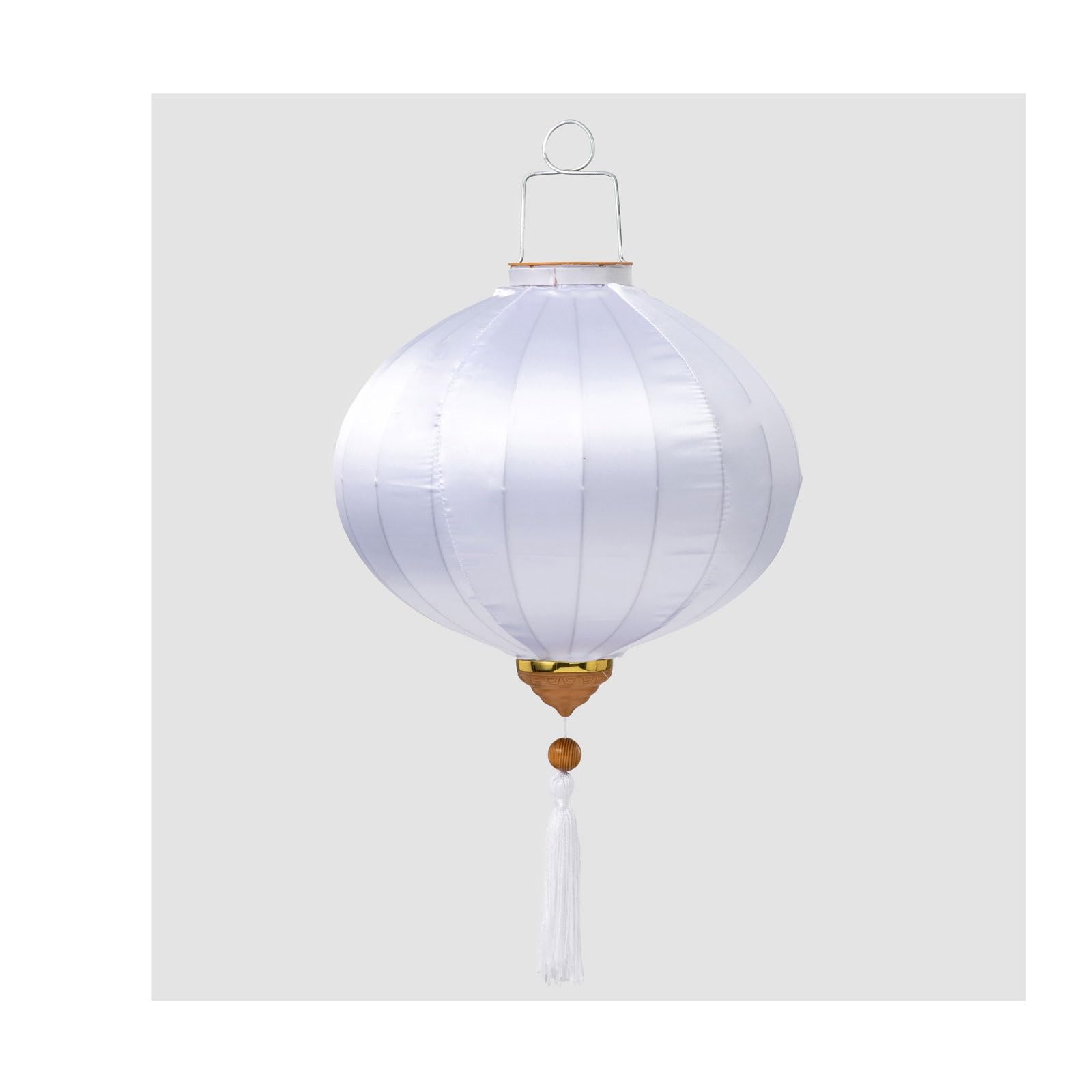 Asian Lantern, 12inch/30cm Chinese Silk Lantern Traditional Solid Color Round Hanging for Outdoor Garden Wedding Party Festival Decoration(White)