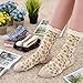 Glitopper 6 Pairs Women's Cotton Ankle Crew Socks Cute Flower Vintage Patterned Casual Fashion Funny Novelty Ladies Girls Floral Socks Breathable Girly Pretty Aesthetic Clothes Size 5.5-8(Flowers)
