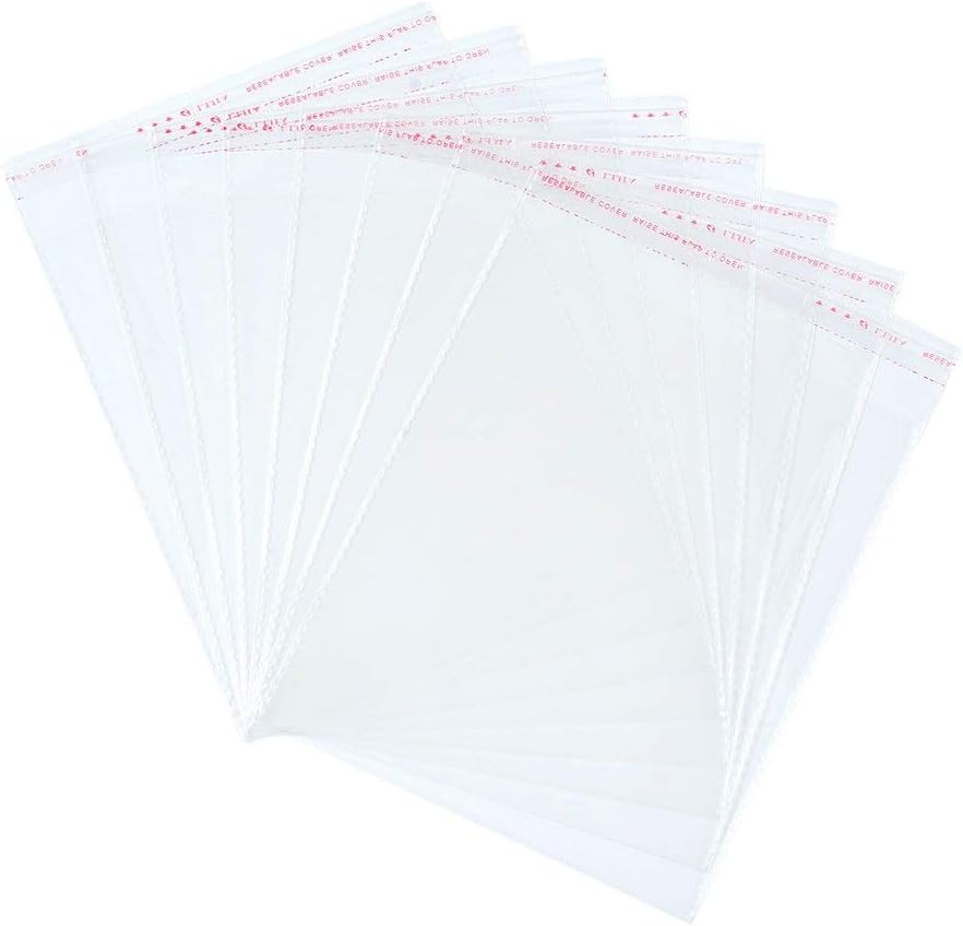 KISSITTY 2000 Bags/Pack 2.36"x3.54" Clear Resealable Cello/Cellophane Bags with Adhesive Sealing Closure Jewelry Wrapping Pouches for Gift Treat Candy Bakery