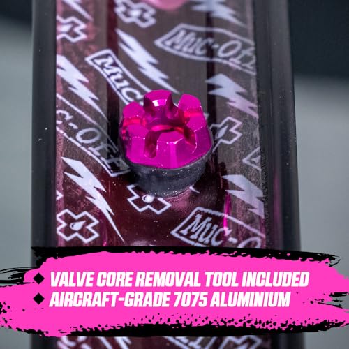 Valves Presta Tubeless Muc-Off 60 mm de vélo anti-fuite rose