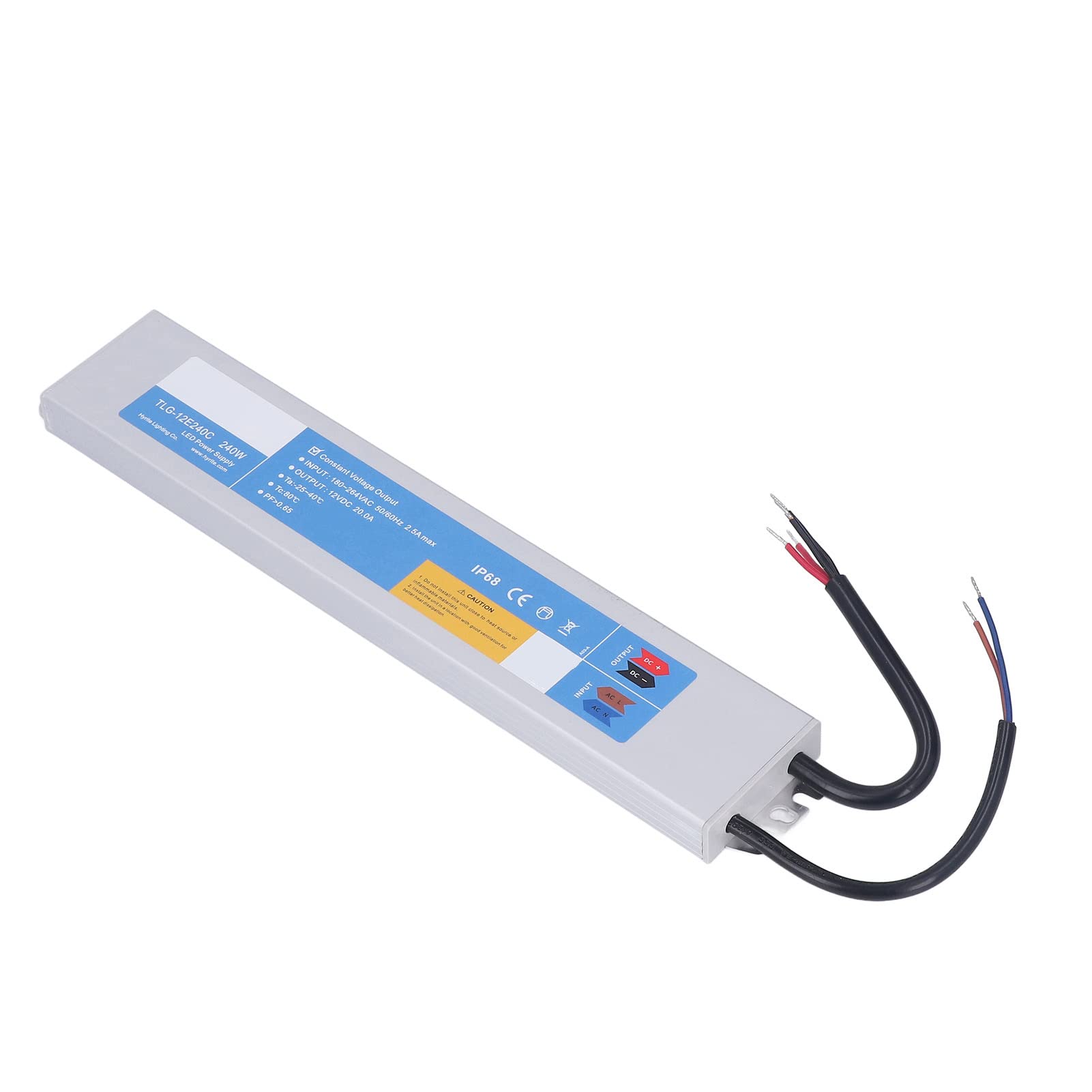 Cocoarm Alimentatore LED Driver LED Impermeabile Convertitore CA-CC in Alluminio Da 240 W Da 180 a 264 V CA IP68 5 modalità di Protezione per Scatola Luminosa a Strisce Illuminazione Esterna (DC12V)
