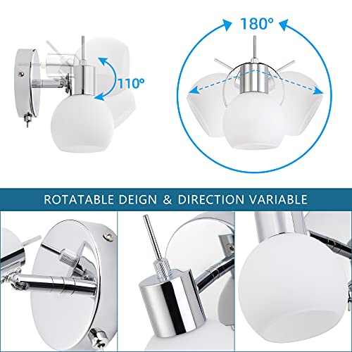 MantoLite LED Modern Wall Lamp 2 Pack Indoor Bedroom Wall Lights with Switch Wall Mounted Lighting Bedside Reading Lamp Living Room Corridor Stairs Wall Sconce (5W E14 LED Bulbs Included) - Cosy Home Interiors MantoLite LED Modern Wall Lamp 2 Pack Indoor Bedroom Wall Lights with Switch Wall Mounted Lighting Bedside Reading Lamp Living Room Corridor Stairs Wall Sconce (5W E14 LED Bulbs Included) - Image 5