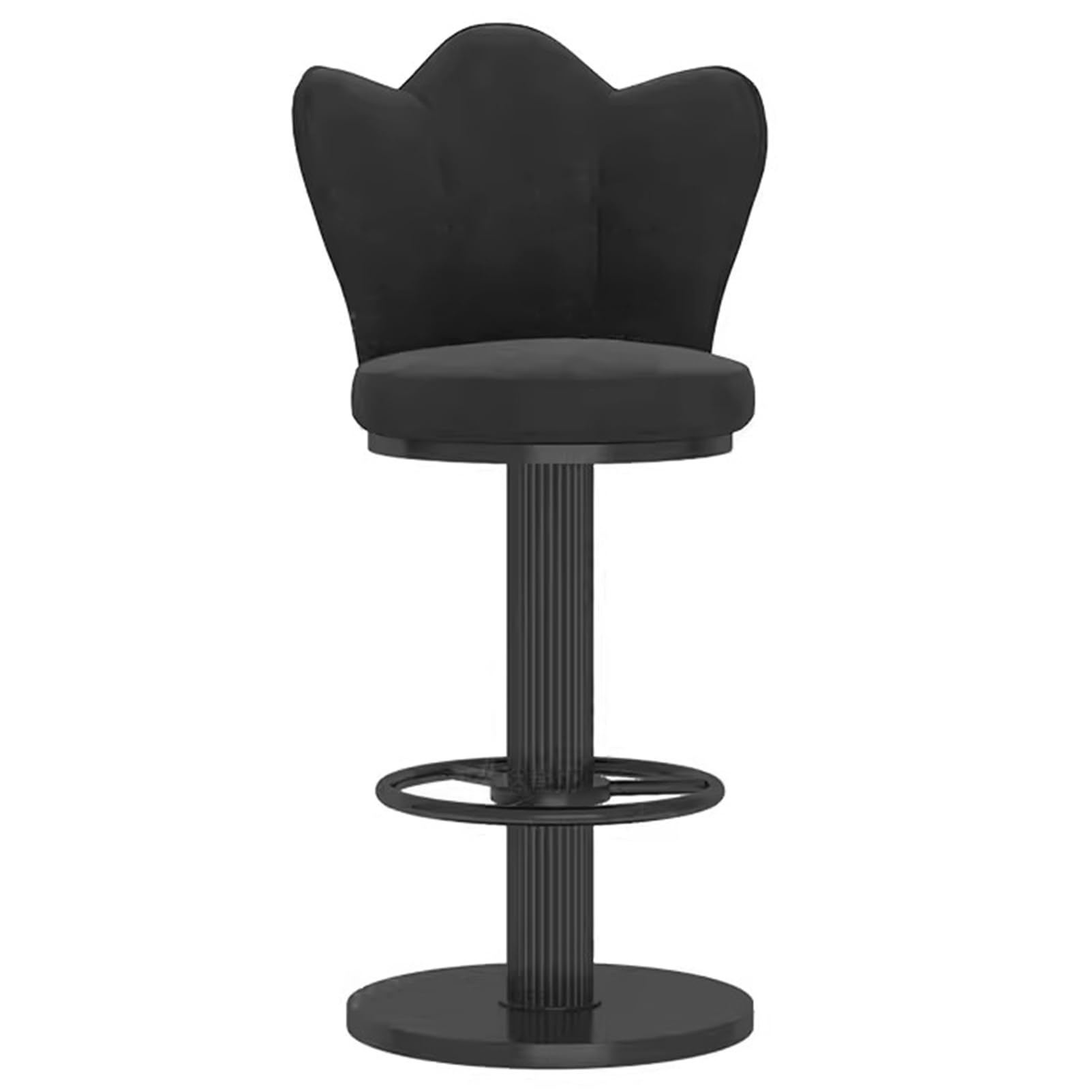 Tabouret de bar velours noir pour îlot de cuisine moderne et soirées conviviales