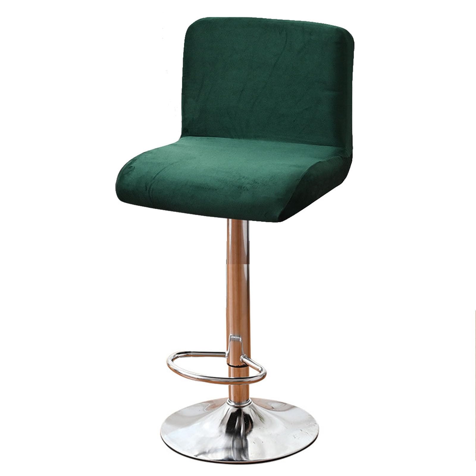 Leomix Stretch Square Swivel Bar Stool Covers Set of 2/4/6, Velvet Bar Stool Chair Covers, for Counter Height Mid Low Back Chair Protector,E,4pack