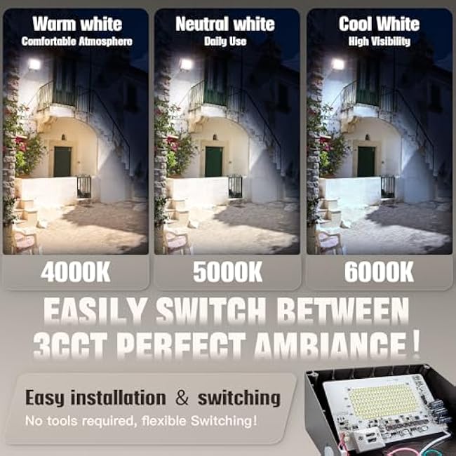 LED Wall Pack Light 75/65/50W with Dusk-to-Dawn Sensor, 11250 LM 6000/5000/4000K LED Security Flood Lighting, 120V Outdoor Wall Lights for Parking Lots|Warehouses|Factories|Yard, 2 Pack