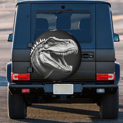 Image of Dinosaur Spare Tire Cover Wheel Protector Weatherproof Wheel Cover Universal Decorative Accessories for Camper RV SUV Travel Trailer 16 inch
