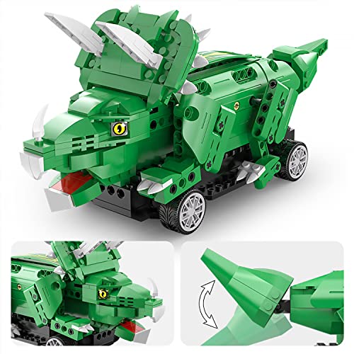 NEWRICE Fernbedienung Triceratops Bausteine Spielzeug,App-Programmierung gesteuerter Dinosaurier Spielzeugauto,für 6… – Bild 4