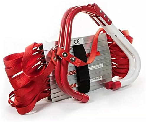 GIZMIT Retractable Fire Escape Ladder 2-6 Story Homes, Portable Emergency Fire Ladder with Wide Aluminum Steps for Adults and Kids Window Exit,10M/32FT