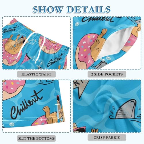 VIGTRO Boys Casual Shorts Athletic Gym Shorts Elastic Waist with Pockets, Summer Sports Outdoor Homewear for Kids Size 7-15Y4