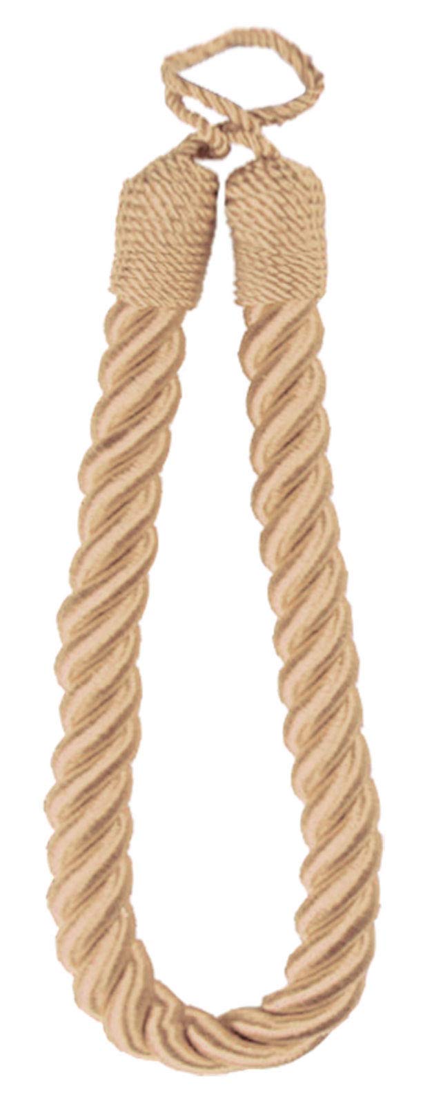 Twisted Cord Simple Plain Modern Thick Rope Curtain Tie Back, 60cm (Latte Beige)