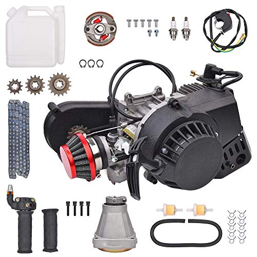 47cc 49cc 2 Stroke Pull Start Engine Motor W/Gear Box Assembly Replacement for Pocket Mini Pit Dirt Bike ATV Quad Scooter 14T T8F Chain 40mm Bore 47cc 49cc 2 Stroke Pull Start Engine Motor W/Gear Box Assembly Replacement for Pocket Mini Pit Dirt Bike ATV Quad Scooter 14T T8F Chain 40mm Bore