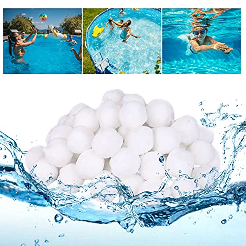 jiuzcare Bolas de Filtro Piscina 700g Filter Balls Filtrantes Remplazar Depuradora Piscina de Arena de Filtro para Bolas de Filtro e Arena de Acuario Limpieza, Respetuoso, Duradero