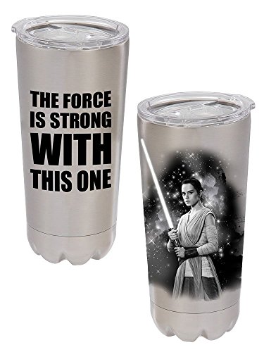Vandor Star Wars Rey 20 Ounce Stainless Steel Vacuum Tumbler, Tumbler-20 oz, Multicolored