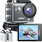 Jadfezy WiFi Cámara Deportiva Ultra HD 1080P, 12MP...: 【Cámara Deportiva WiFi Ultra HD 1080P】 Jadfezy WiFi acción cam puede registro videos con resolución más altos 1080P/30fps , dispara fotos de 12MP. A través de una pantalla de 2 "de alta definición, puede ver los momentos maravillosos que grabó con es...