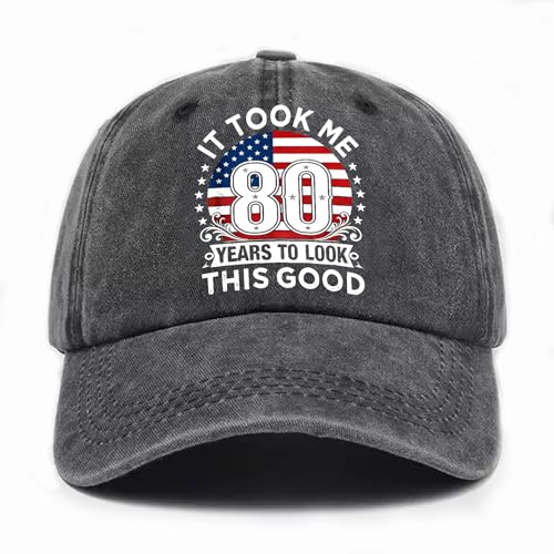 Funny Birthday Baseball Cap It Took Me 60 70 80 90 Years to Look This Good Funny Embroidered Cotton Dad Hat Adjustable for Men Women Gift