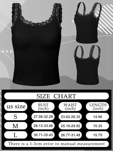 Image of 4 Pack Camisole for Women Lace Tank Tops Cami Soft Comfy Tank Cami Undershirt Lace Straps Top for Girl Women
