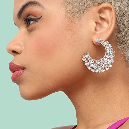 Image of SOHI Hoop Earring For Women and girls, Indo-western Earrings, Fashion Accessories, jewellery for women, Fancy earrings, artificial earrings for ladies