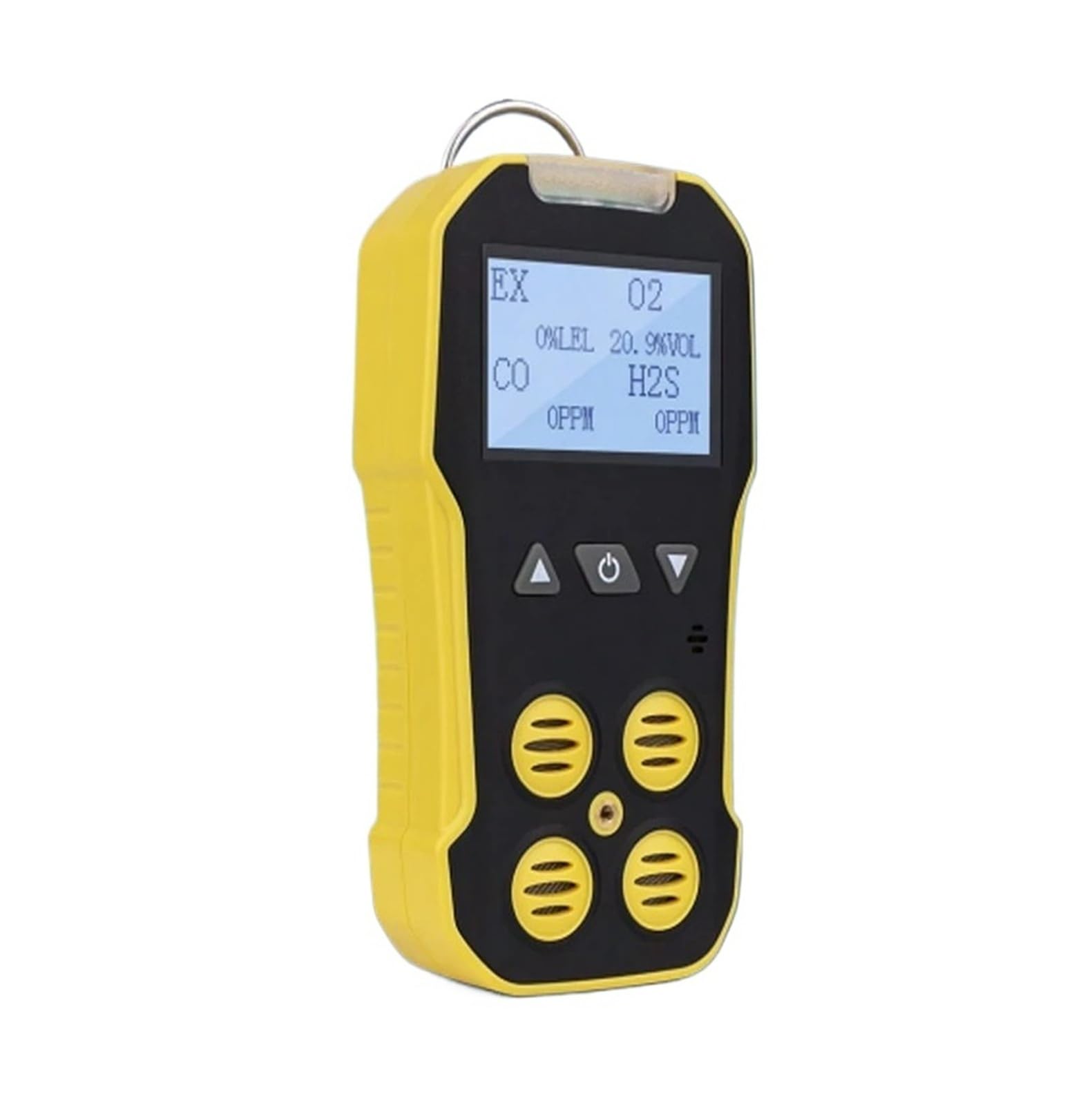 Tragbares Mehrgas-Lecksuchgerät (O₂, H₂S, CO, UEG) mit Vibrations-, optischen und akustischen Alarmen for Arbeit und Zuhause Hohe Empfindlichkeit für das Labor(BH-4A)