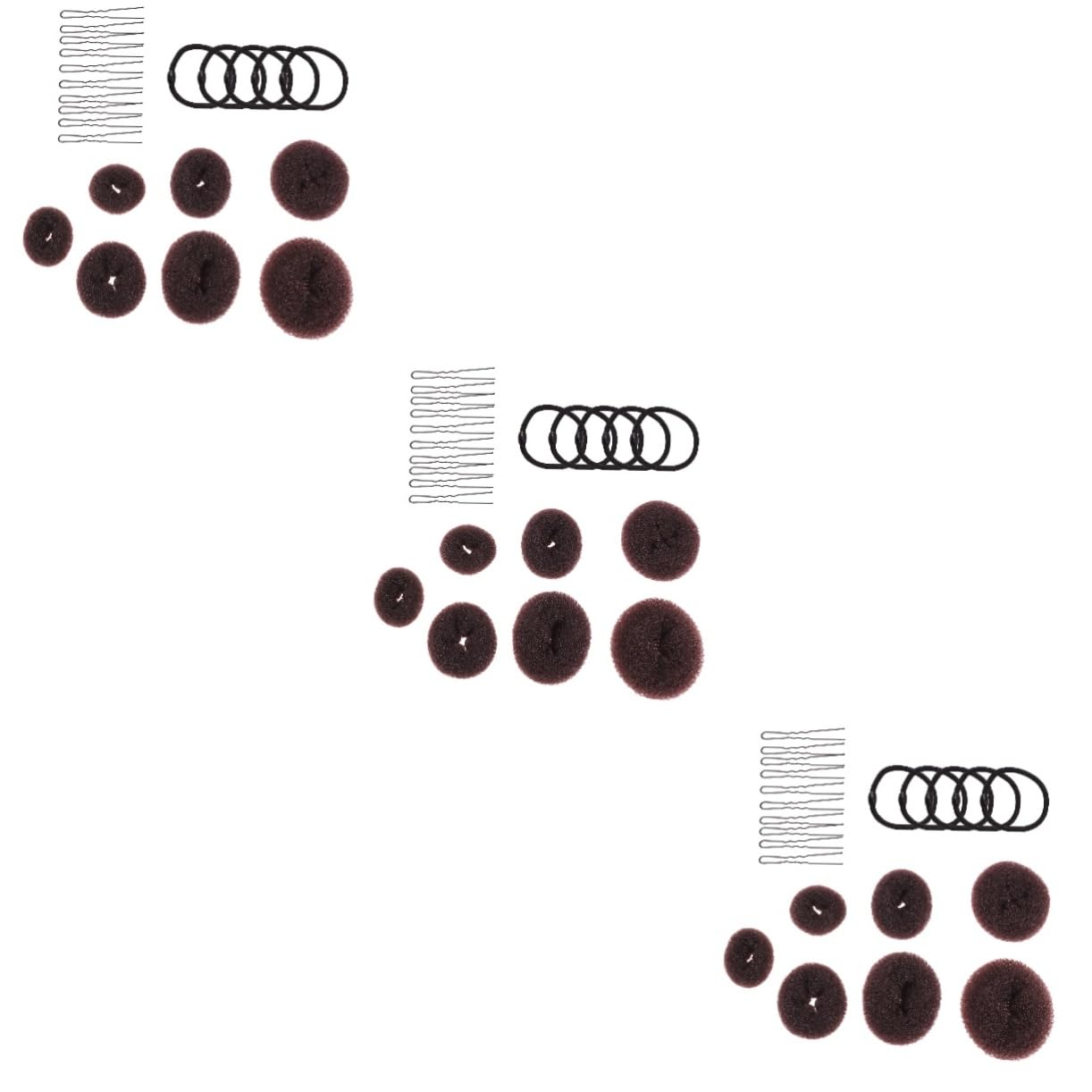 LALAFINA 3pezzi Accessori Per Acconciature Donuts e Fasce Per Per Chignon e Speciali Include U- Per Ottimale