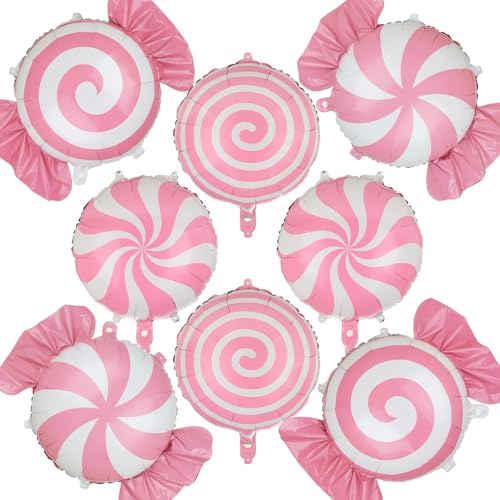 Sweet Candy Balloon Xmas Christmas Set Swirl Lollipop Mylar Foil Balloons