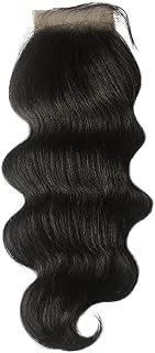Joe Green 4x4 +1” HD Transparent Closure with 100% Virgin Remy Human Hair Pre-Plucked Baby Hair Natural Color (Body, 10 Inch (Pack of 1))