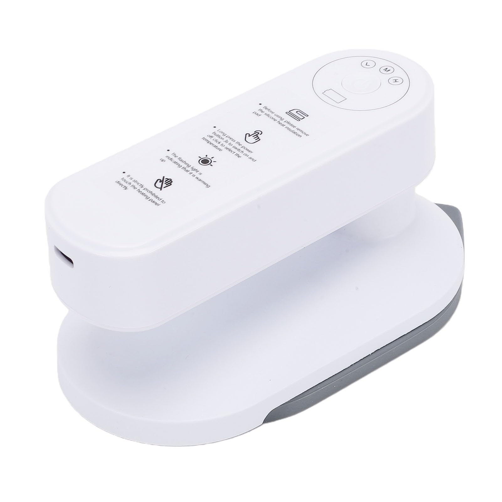 Plancha de Viaje Inalámbrica sin Necesidad de Agua, Batería de 5000 MAh, 40 Minutos, Calentamiento Rápido de 30 Segundos, 3 Configuraciones de Temperatura 200 °C, Plancha de (WHITE)