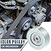 X AUTOHAUX MD368209 Car Accessory Drive Belt Idler Pulley Serpentine Belt Idler Grooved Pulley for Mitsubishi Montero 3.5L 3.8L 2001-2006