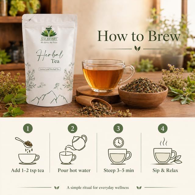 Image of SAI HERBS Hawthorn Berry Herbal Tea | Pure & Natural | 100g