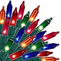 Christmas Lights, 150 Lights Incandescent Mini String Light, 120V UL Certified Xmas Tree Lights for Christmas, Patio, Holiday, Party, Home, Indoor Outdoor Decoration, Multicolor