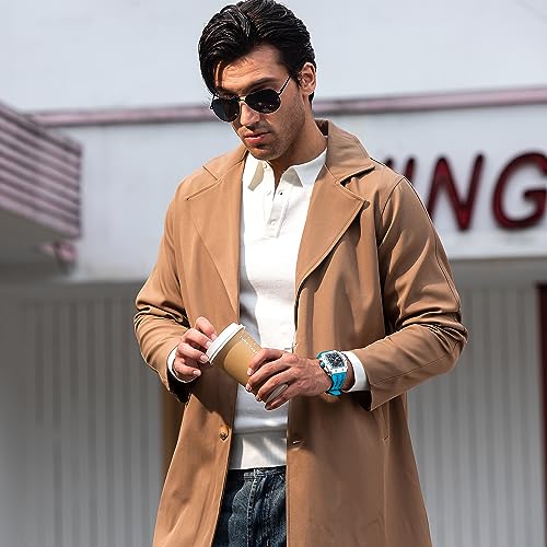 Image of TSAR BOMBA Mens Luxury Watch Watches for Men 50M Waterproof Japanese Quartz Movement Tonneau Stainless Steel Case Sapphire Glass with Chronograph Date Function Cool Unique Fashion Gift