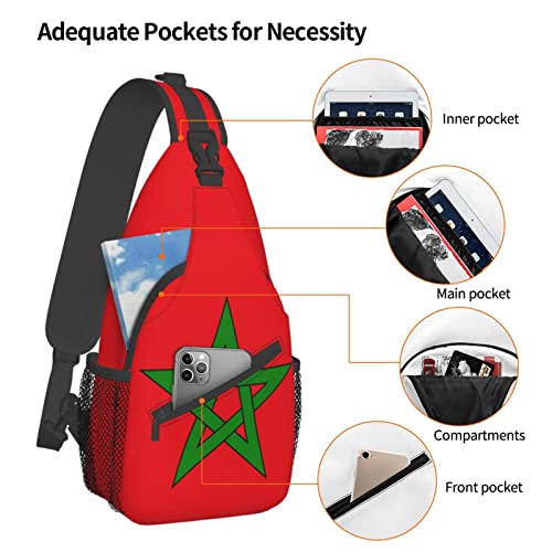 Morrales moroccan flag sling unisex negro miniatura 5