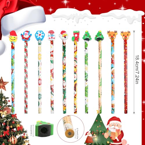 Lápices navideños para niños, pack de 50 unidades miniatura 2
