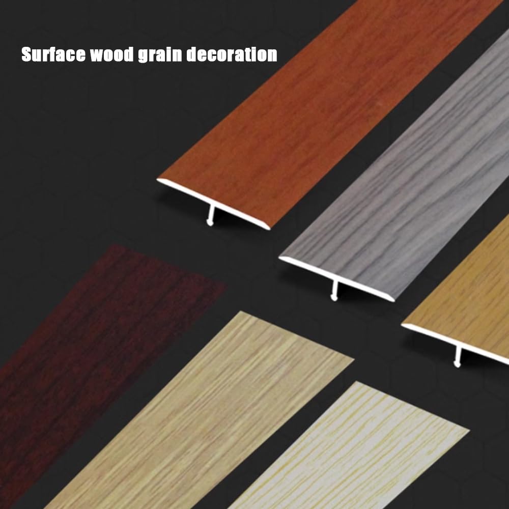Moulure de Transition En T En Alumipour Plancher, Bande de Séparation Pour Porte, Largeur 2,5 Cm X 4,4 Cm, Garniture de Bord de Porte Pour Joints de Bois, Carrelage Et Stratifié./Red Oak/L90*W4Cm