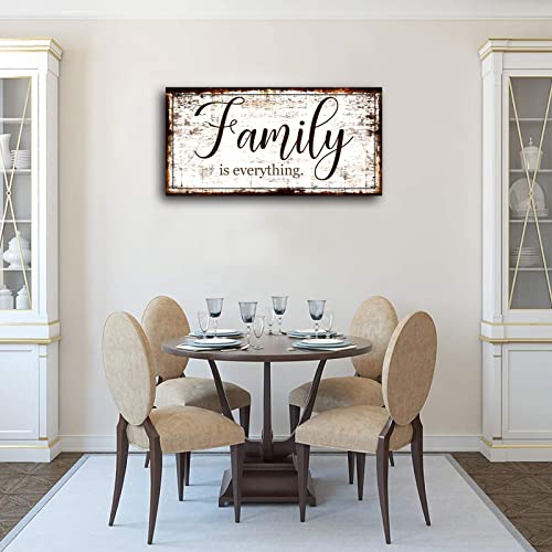 Family is Everything Wall Decor-Rustic Family Quote Print Canvas for Farmhouse Signs Canvas Wall Art-Retro Artwork Wall Decoration for Living Room,Bedroom,Dining Room,Office,Home Decor,Ready to Hang 20"x40" - Image 5