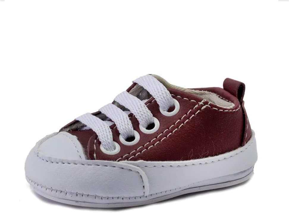 Sapatinhos Bebê-Tenis recém-nascido primeiros passos, forrado com tecido espumado 14ao20 baby 1001D