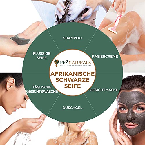 Bio-Seife PraNaturals Afrikanische Schwarze Seife 200g