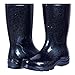 Asgard Women's Mid Calf Rain Boots Short Rubber Boots Waterproof Garden Shoes Starry Blue 39 (8.5)