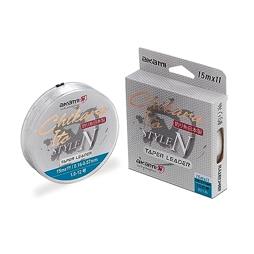 Akami tapered leader chikara clear - colore clear
