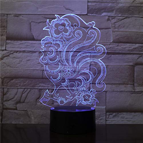 Preisvergleich Produktbild 3D Led Lampe Nachtlicht Rose Vase Topfpflanze Optical Illusion LampeSchlafzimmer Schreibtisch Tischdekoration Geschenk Für Kinder Raum Dekor Weihnachts Valentine Geburtstag Geschenk