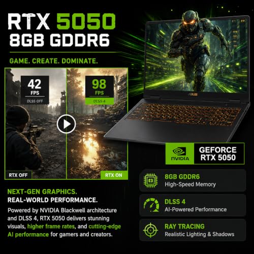 Image of ASUS TUF F16 Gaming Laptop RTX 5050 115W, 32GB RAM| 1TB SSD