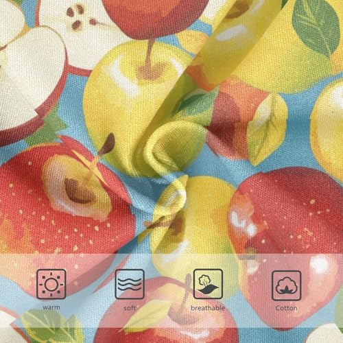 Wusikd Colorful Apples Girls' Underwear Cotton Blue Girls Briefs Soft Toddler Underwear 2T3