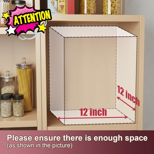 2 Tier Lazy Susan Organizer Clear Turntable for Cabinet Bathroom Countertop and Pantry with Large Spice Rack (11 Inch, White)