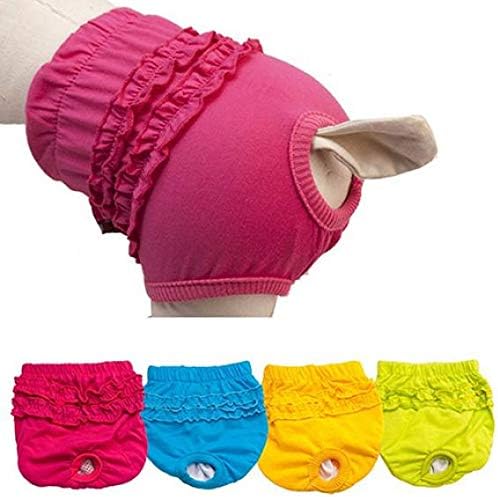 Pet Sanitary Pants Dog Accessories Pet Dog Lace Panties Cute Puppy Female Dogs Menstruation Sanitary Pants Brief - Blue XS