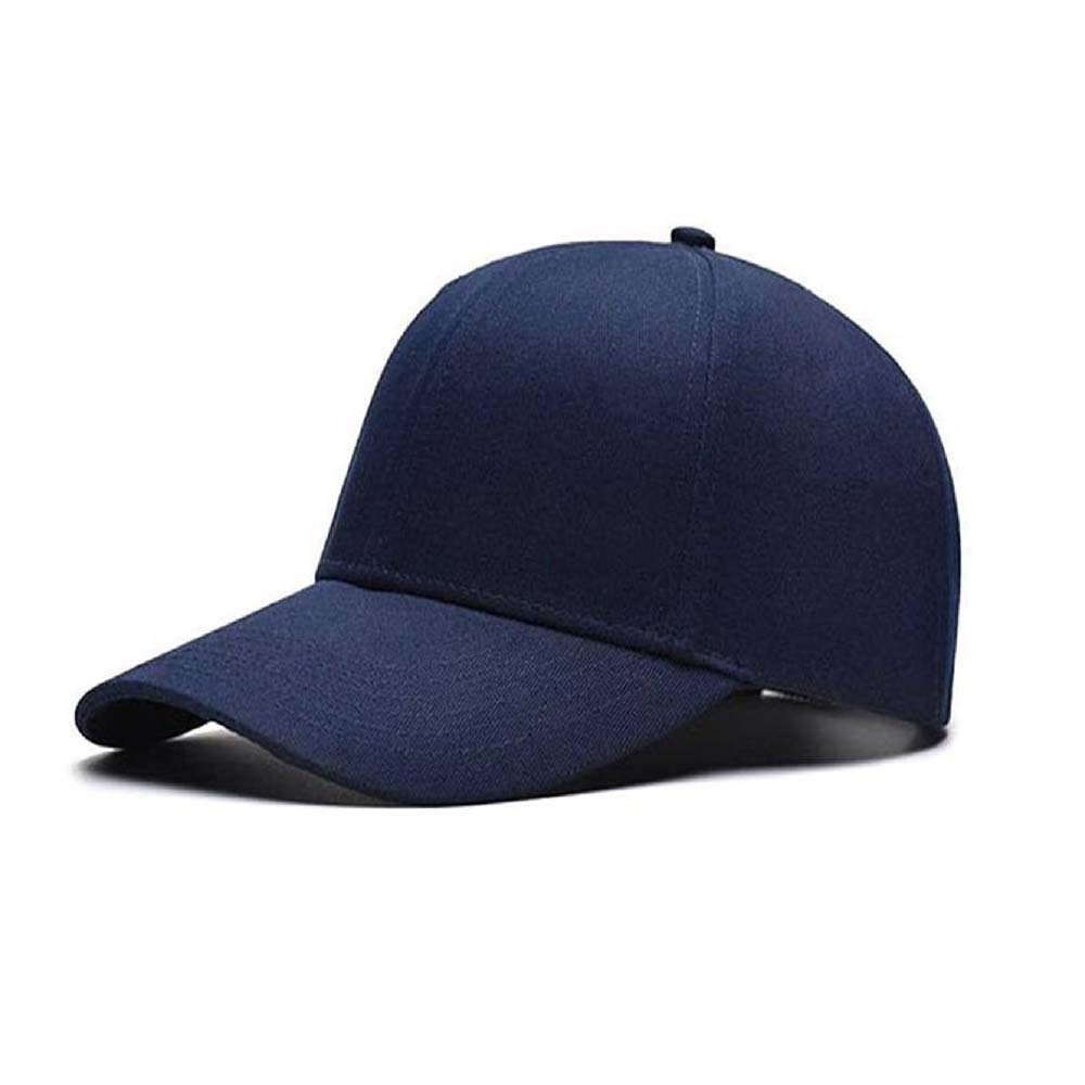 Unisex Navy Blue Baseball Fabric Cotton Cap Curved Visor Freesize/Adjustable
