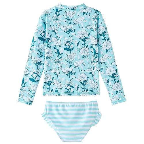 Image of Toddler Girls Swimsuit Rash Guard Sets 2-Piece Bathing Suits UPF 50+ Summer Kids Swimwear 2-7T
