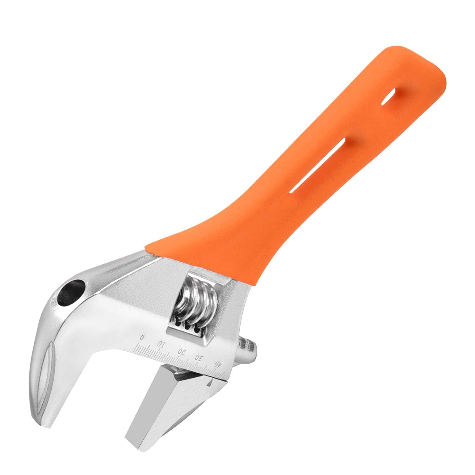 SPEEDWOX 8-Inch Adjustable Wrench Wide Jaw Adjustable Wrench 1.85-Inch Wide Jaw Opening Wrenches with Anti-Slip Grip Home Improvement Repair & Garage Hand Tool Ideal for Work in Confined Spaces